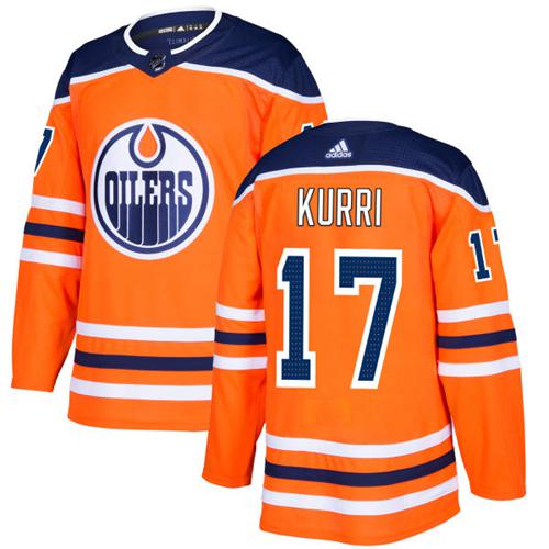 Adidas Men Edmonton Oilers #17 Jari Kurri Orange Home Authentic Stitched NHL Jersey